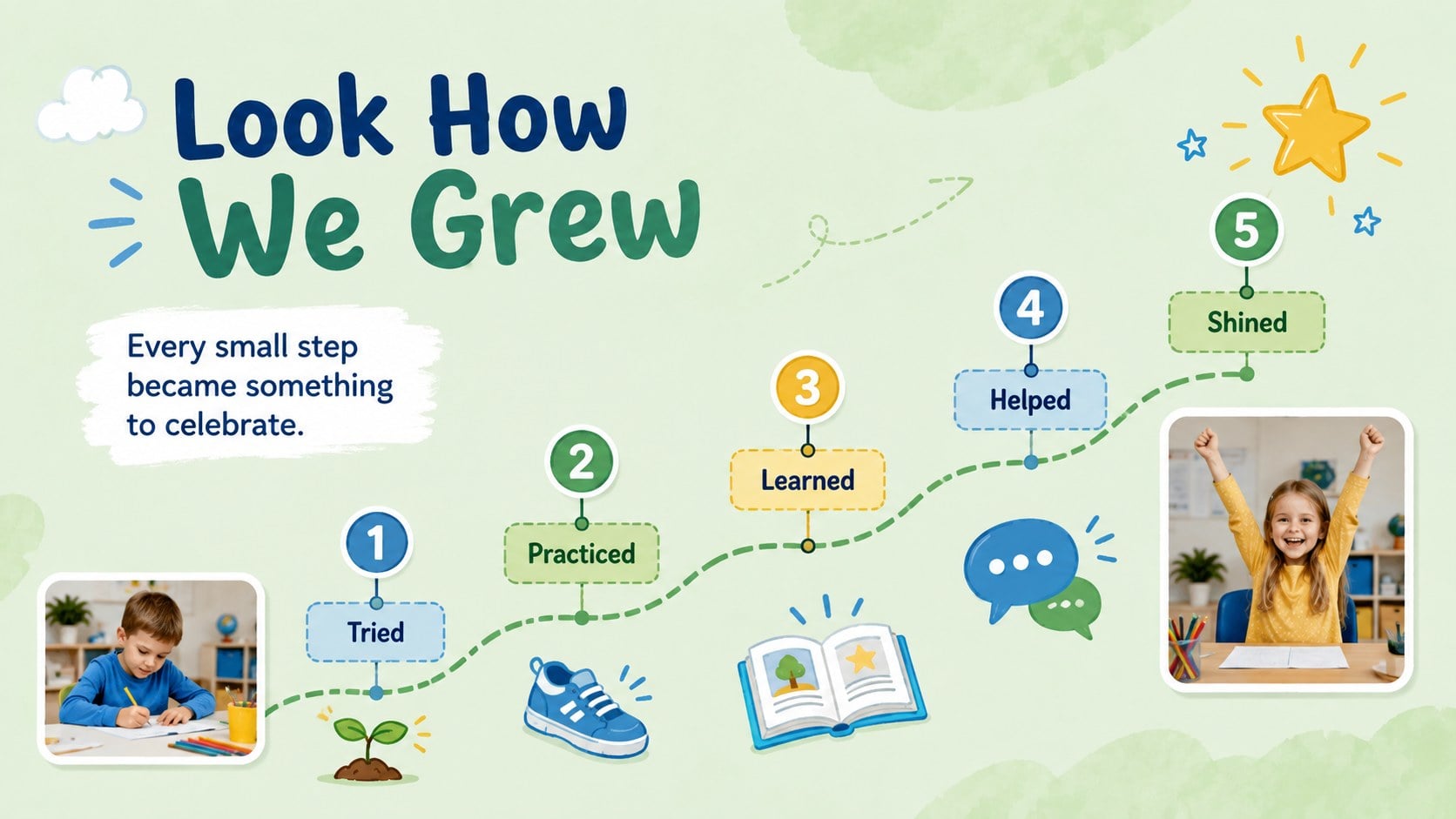Preschool Memory Book Presentation presentation template, slide 11