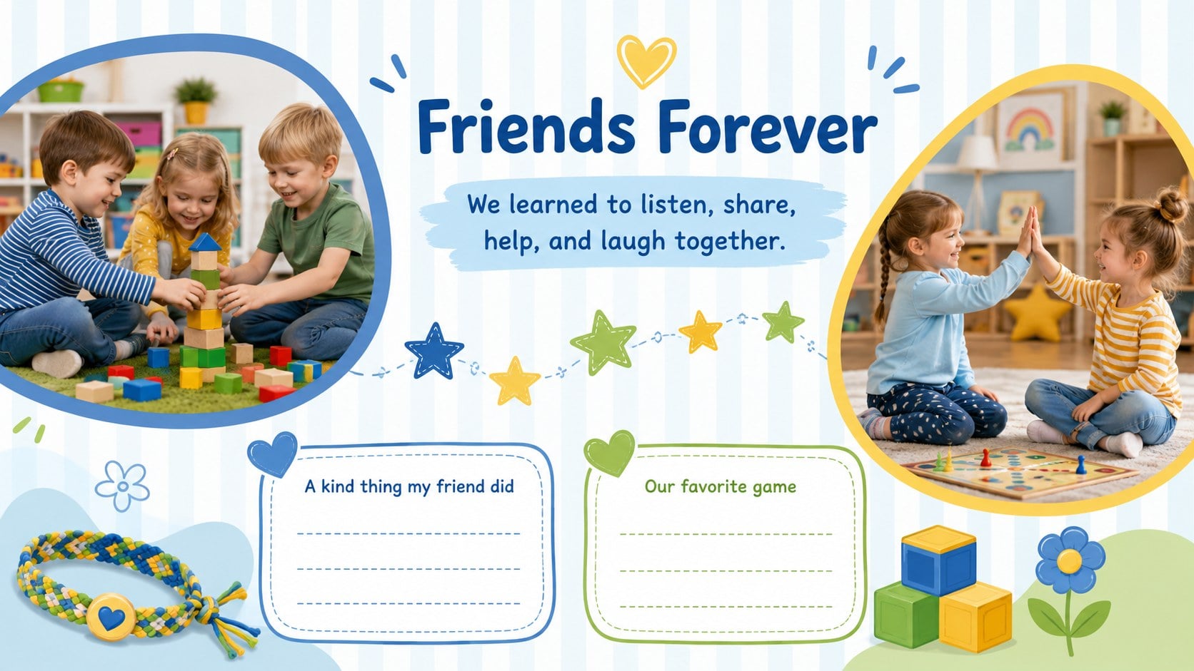 Preschool Memory Book Presentation presentation template, slide 12