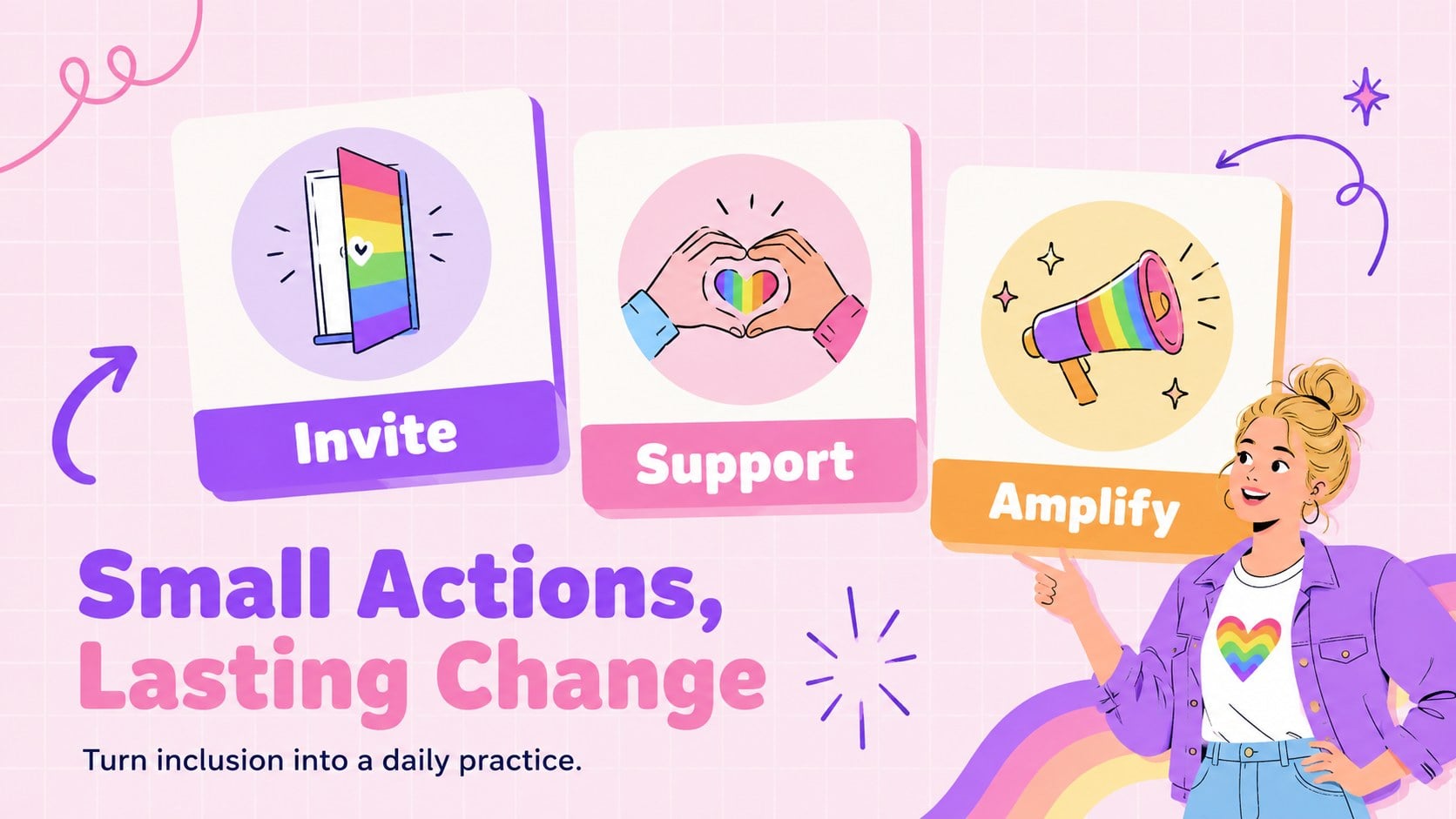 Pride Affirmation Message Deck presentation template, slide 8