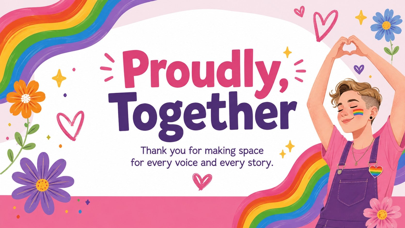 Pride Affirmation Message Deck presentation template, slide 15