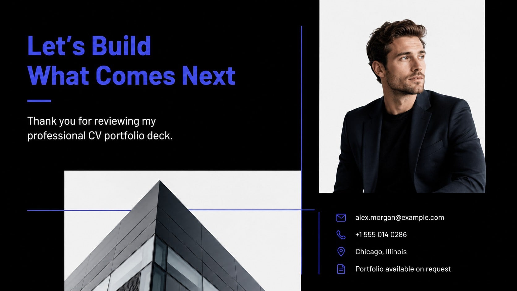 Professional CV Portfolio Deck presentation template, slide 16