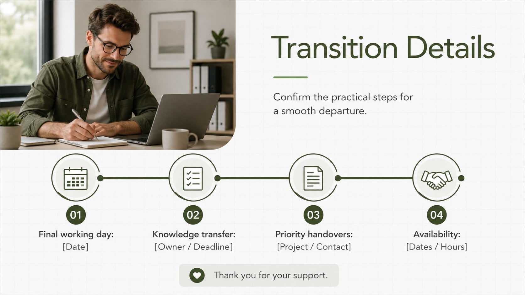 Professional Retirement Notice Template presentation template, slide 3