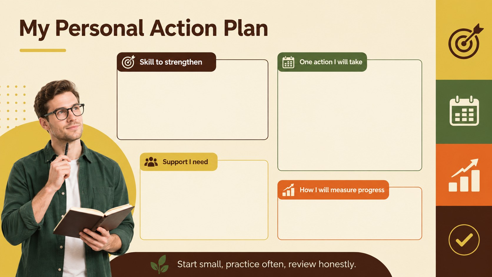 Professional Skills Workshop Slide Deck presentation template, slide 12
