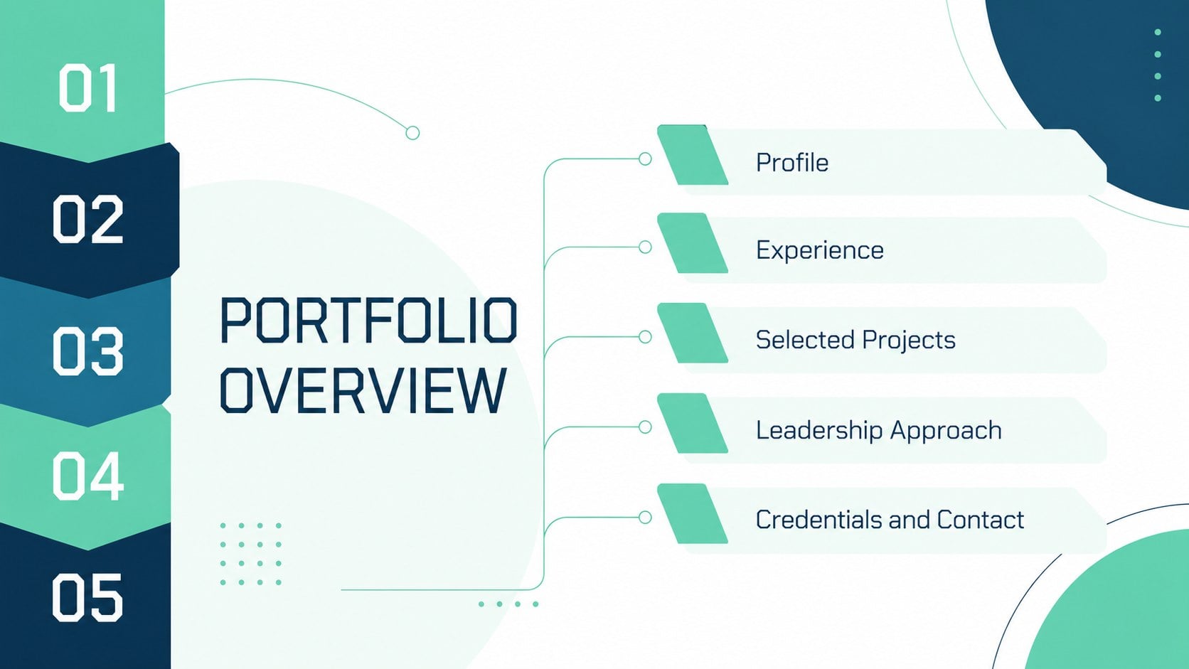 Project Leadership CV Portfolio Theme presentation template, slide 13