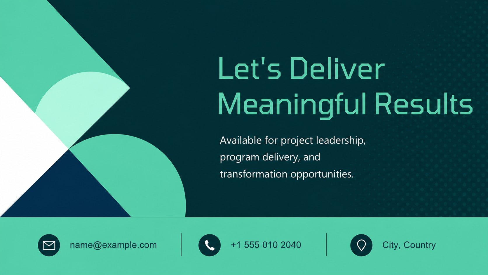 Project Leadership CV Portfolio Theme presentation template, slide 15