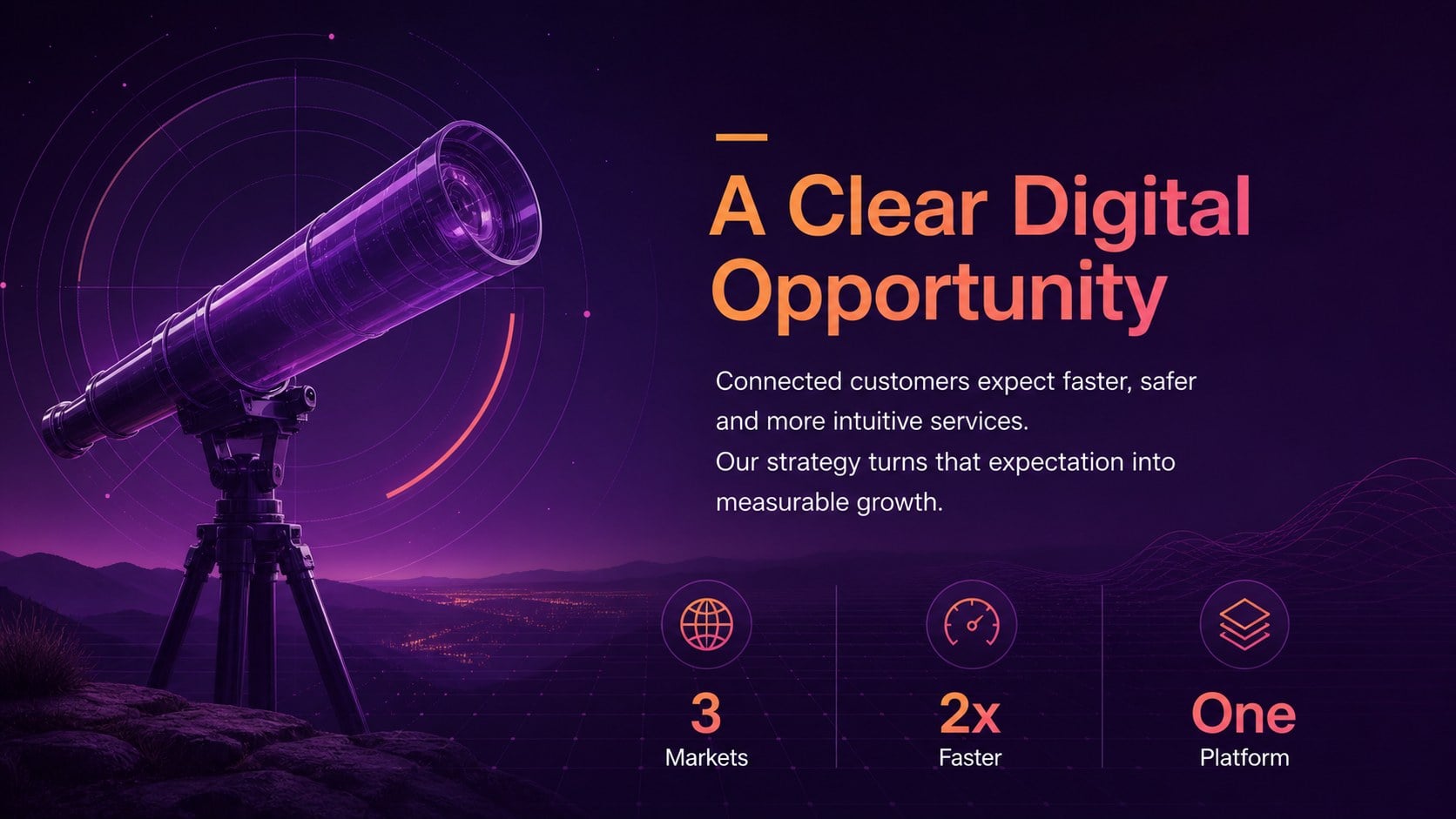 Purple Tech Strategy Slides presentation template, slide 3