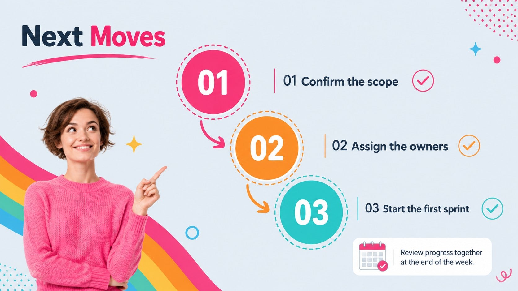 Rainbow Circle Presentation Theme presentation template, slide 15