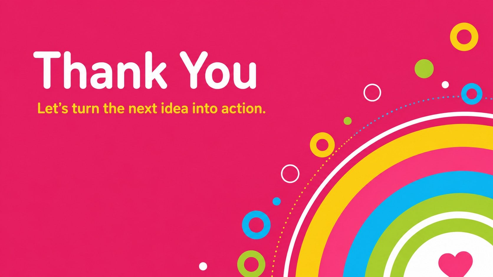 Rainbow Circle Presentation Theme presentation template, slide 16