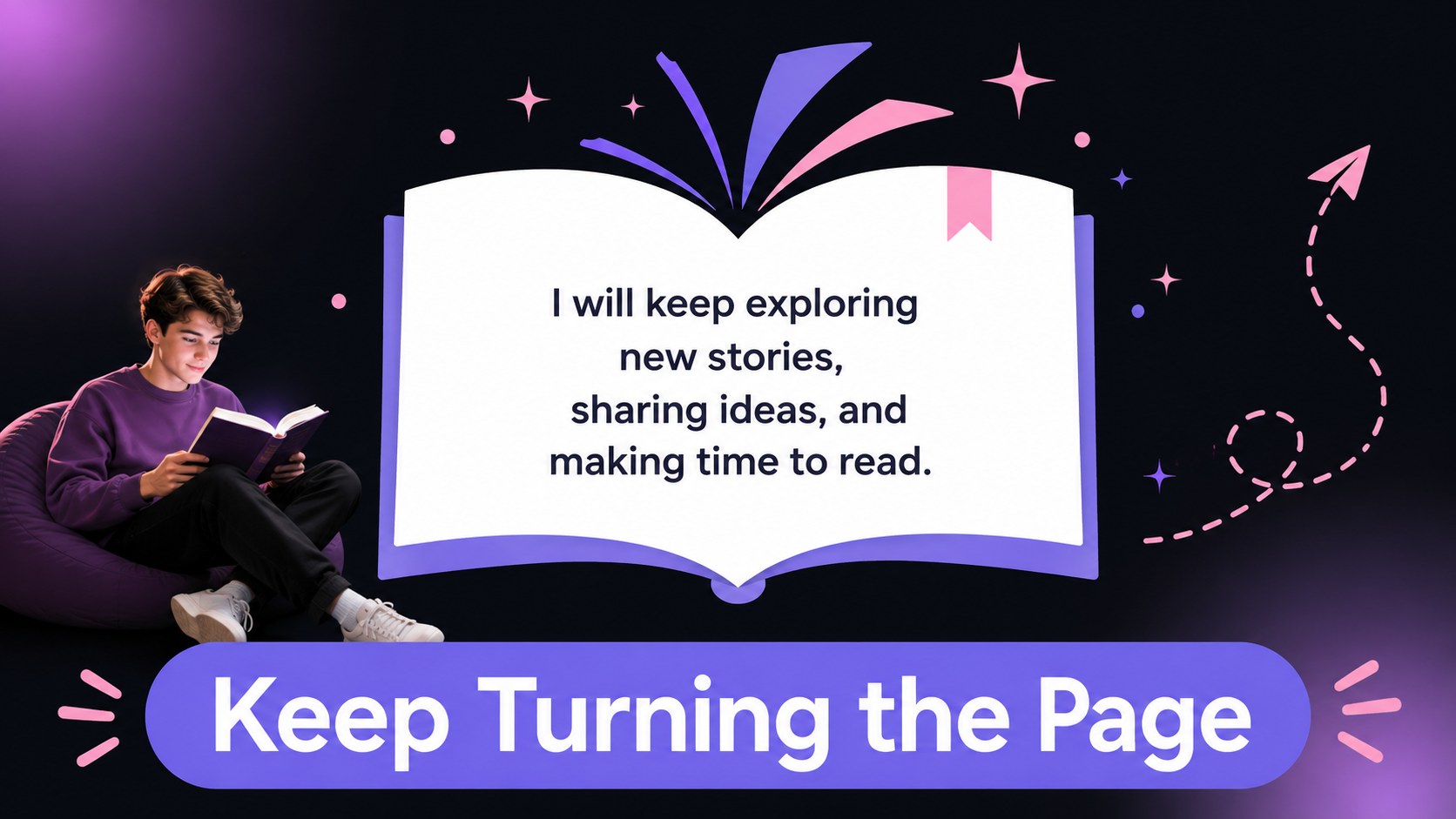 Reading Month Classroom Celebration Deck presentation template, slide 14