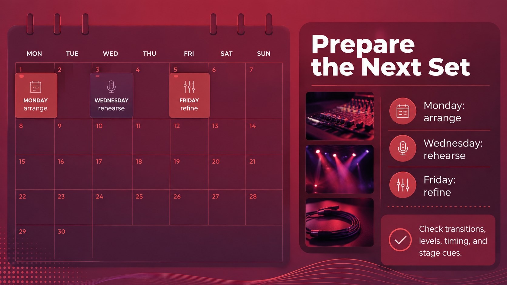 Modelo de apresentação Apresentação Musical em Vermelho e Roxo, slide 12