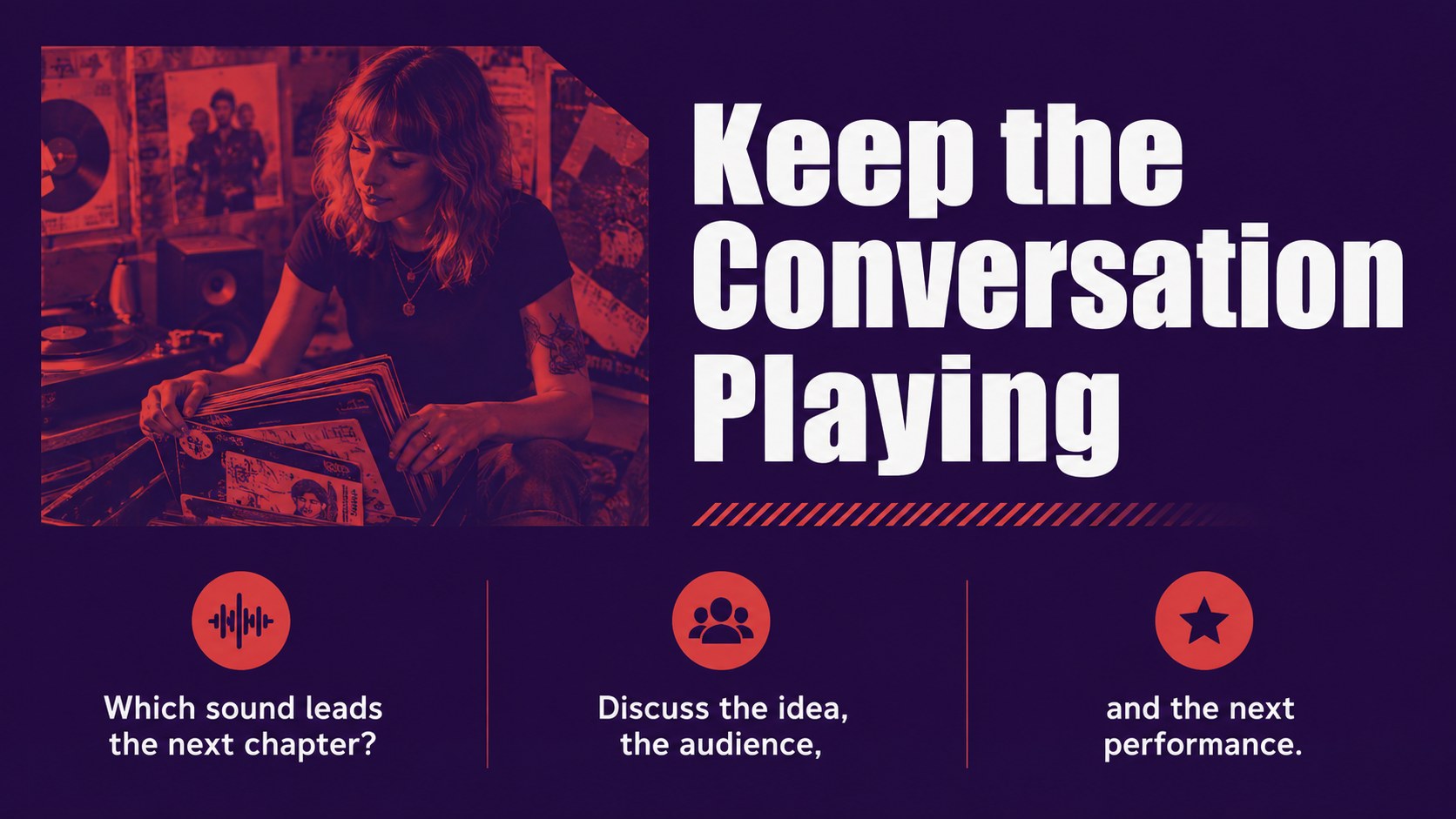 Modelo de apresentação Apresentação Musical em Vermelho e Roxo, slide 14