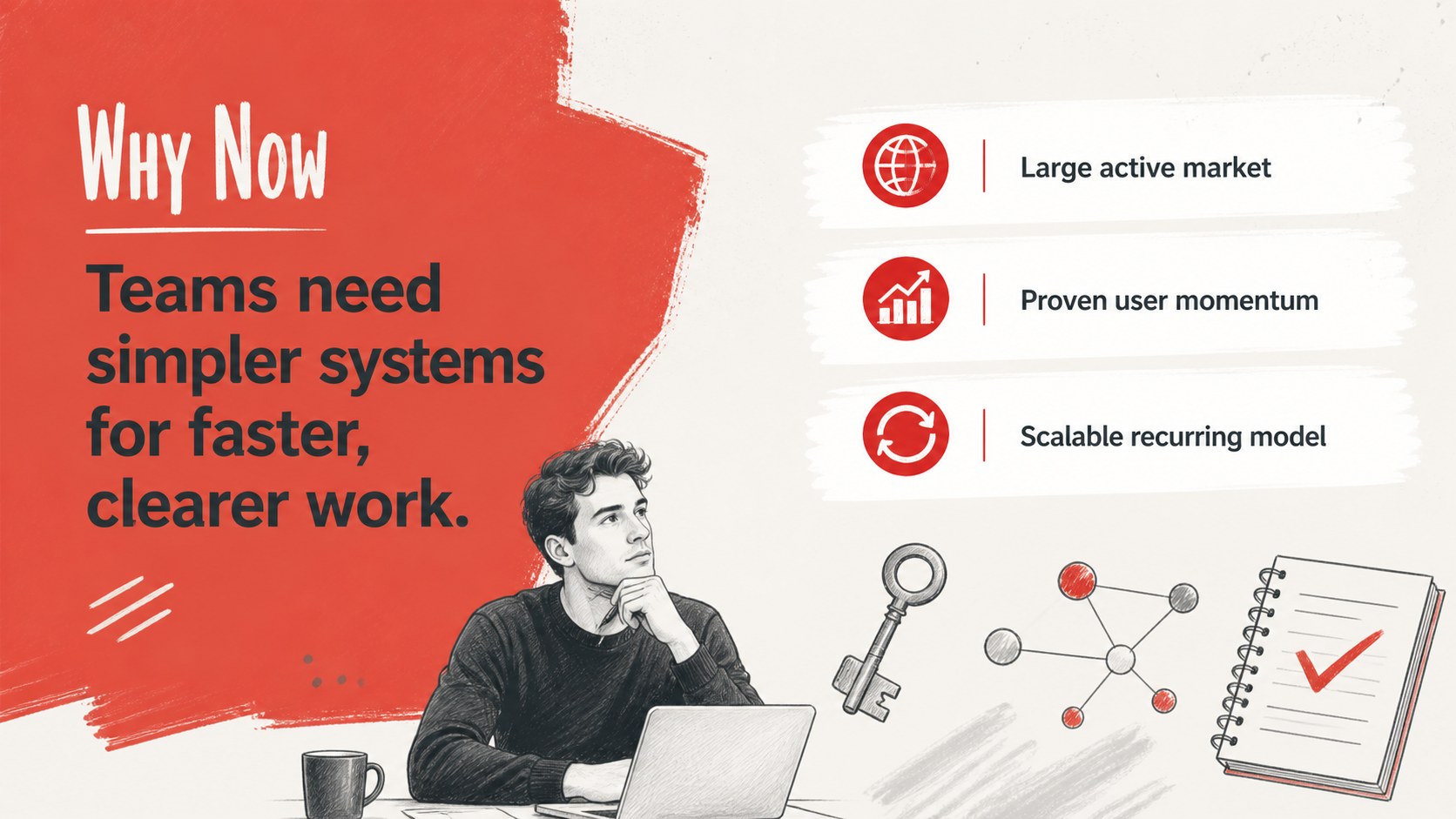 Modelo de apresentação Storyboard de Startup em Esboço Vermelho, slide 15