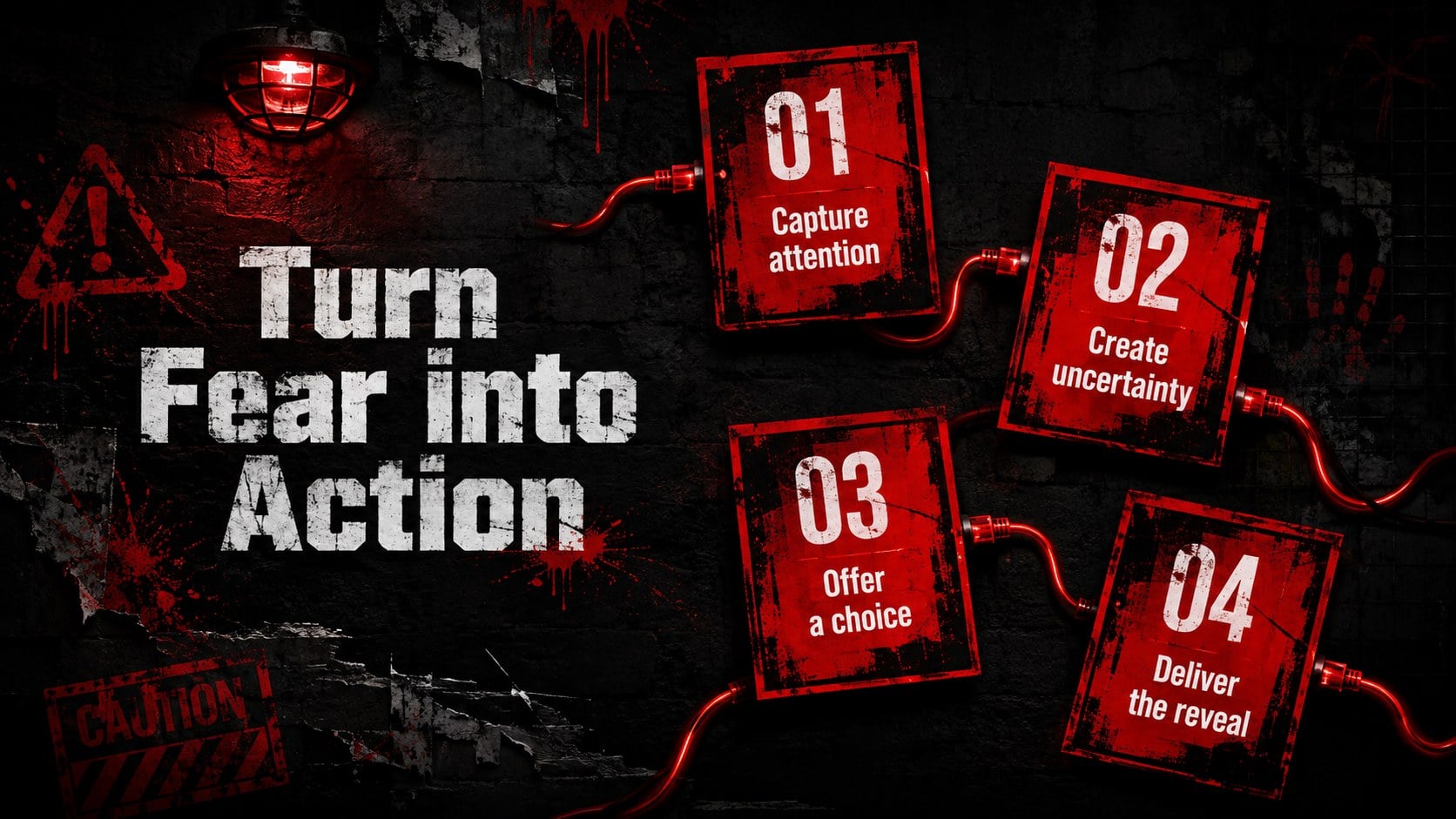 Red Trap Horror Slide Theme presentation template, slide 11