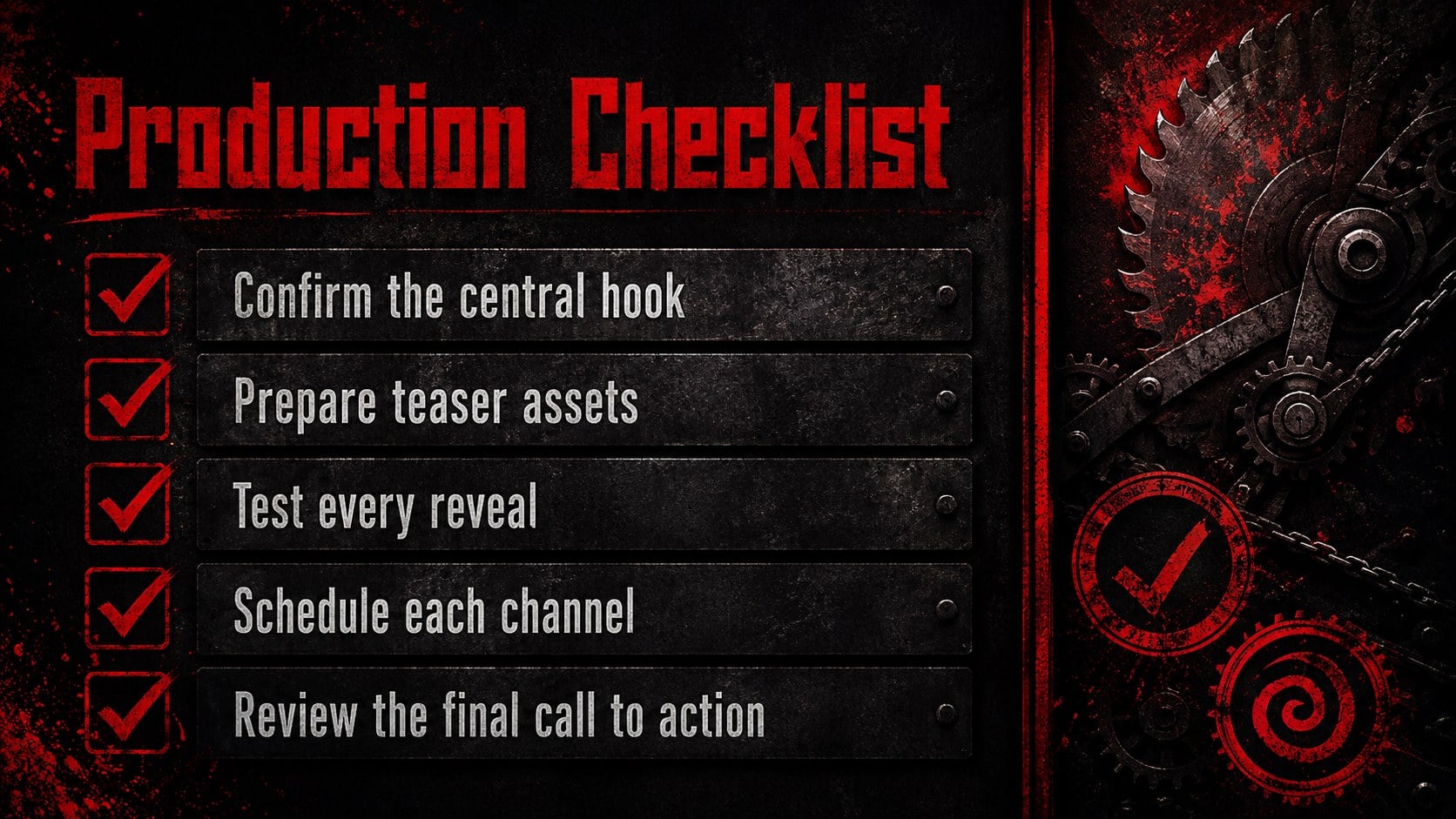 Red Trap Horror Slide Theme presentation template, slide 14