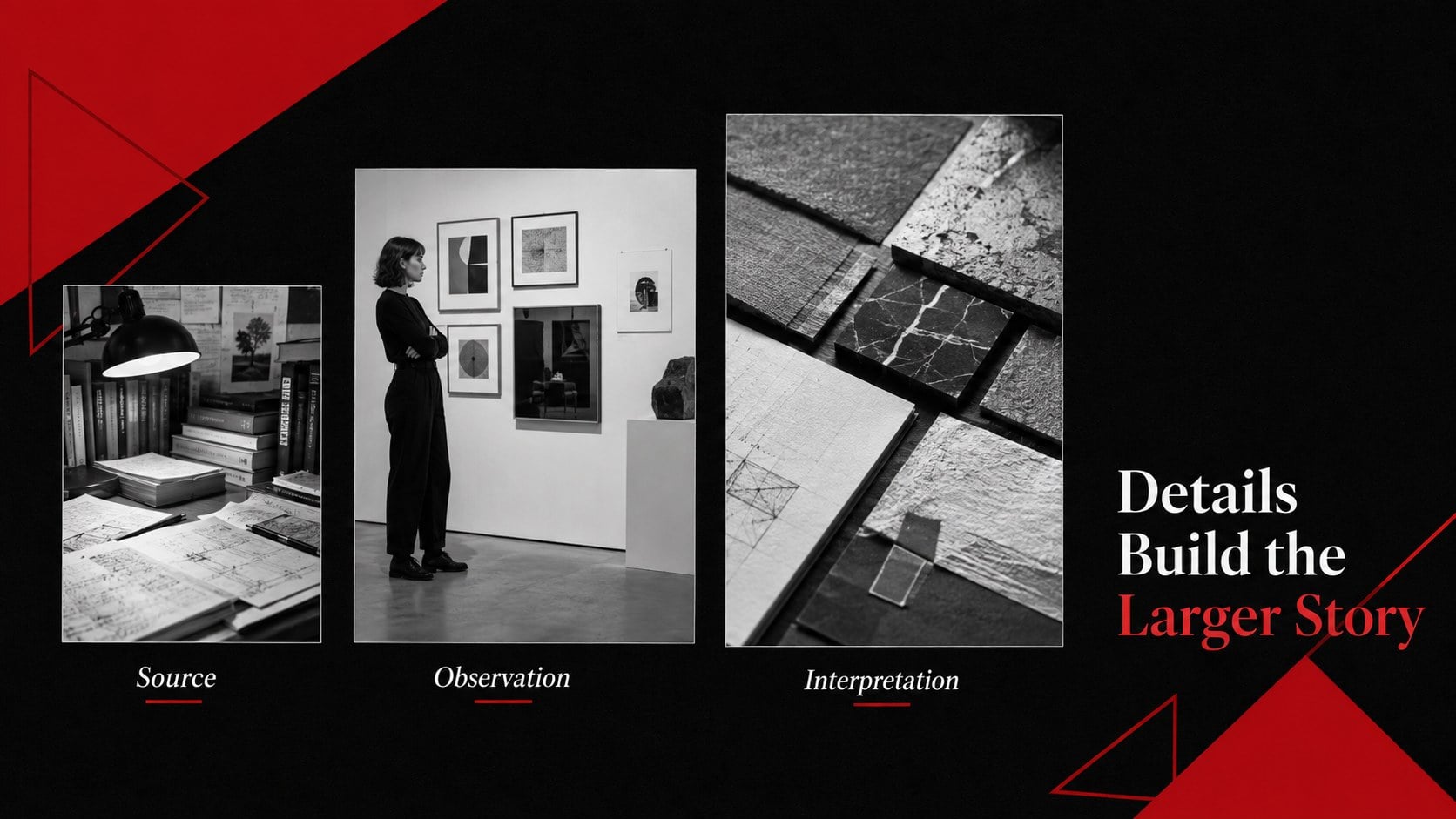 Modelo de apresentação Editorial em Triângulo Vermelho, slide 12