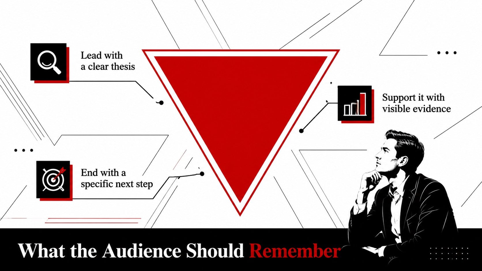 Modelo de apresentação Editorial em Triângulo Vermelho, slide 15