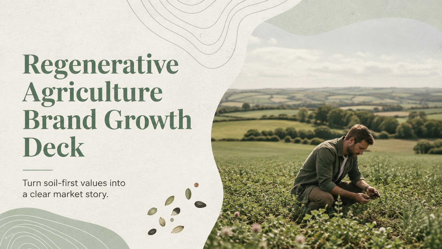 Regenerative Agriculture Brand Growth Deck presentation template, slide 1