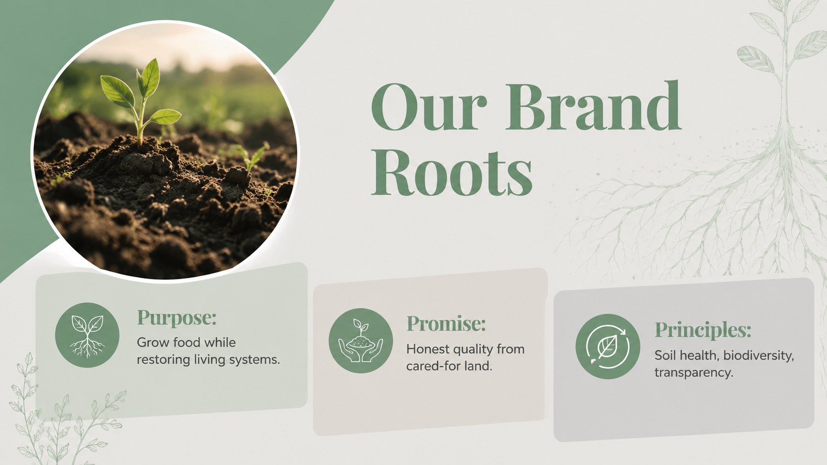 Regenerative Agriculture Brand Growth Deck presentation template, slide 3