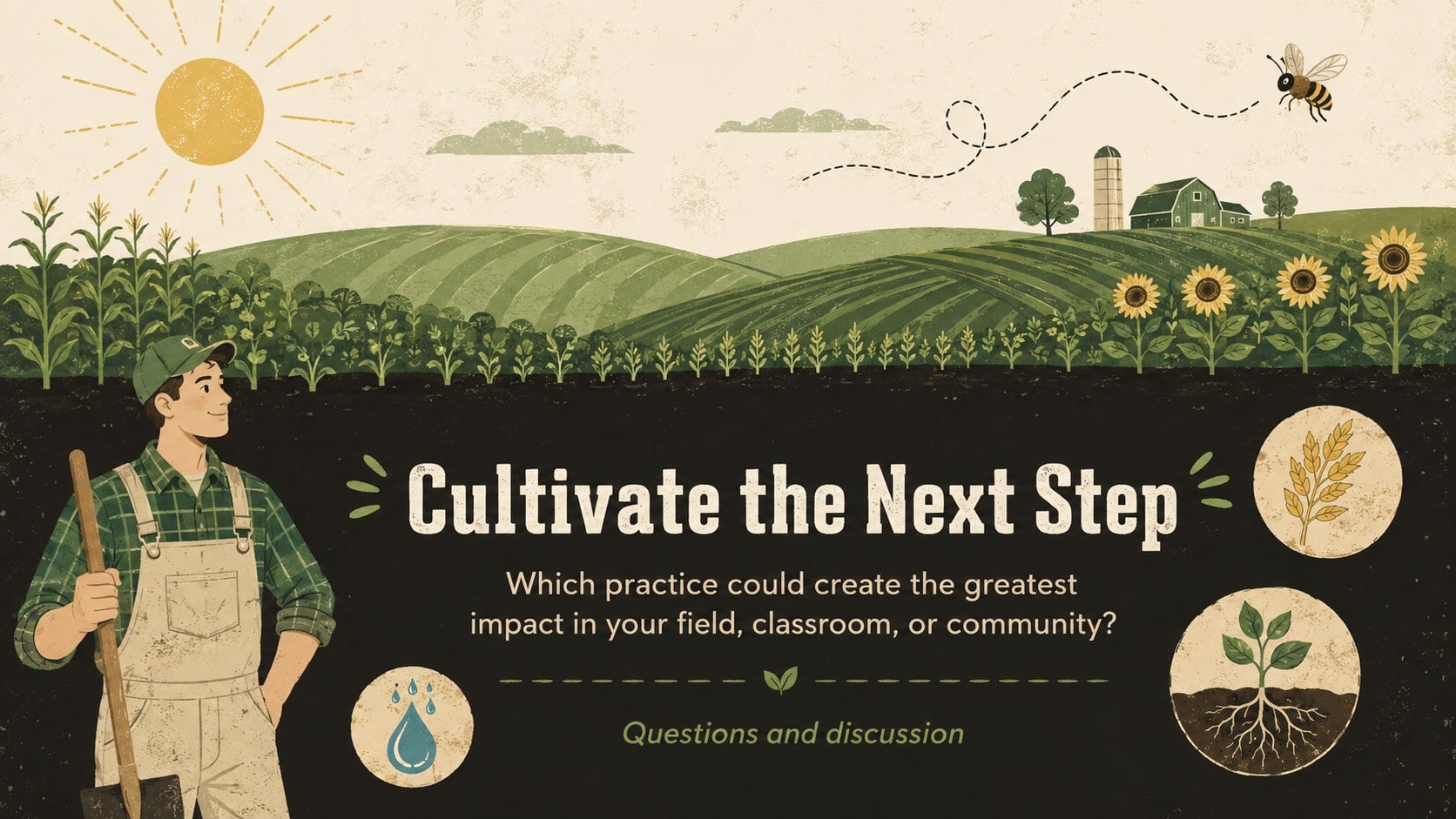 Regenerative Farming Education Deck presentation template, slide 14