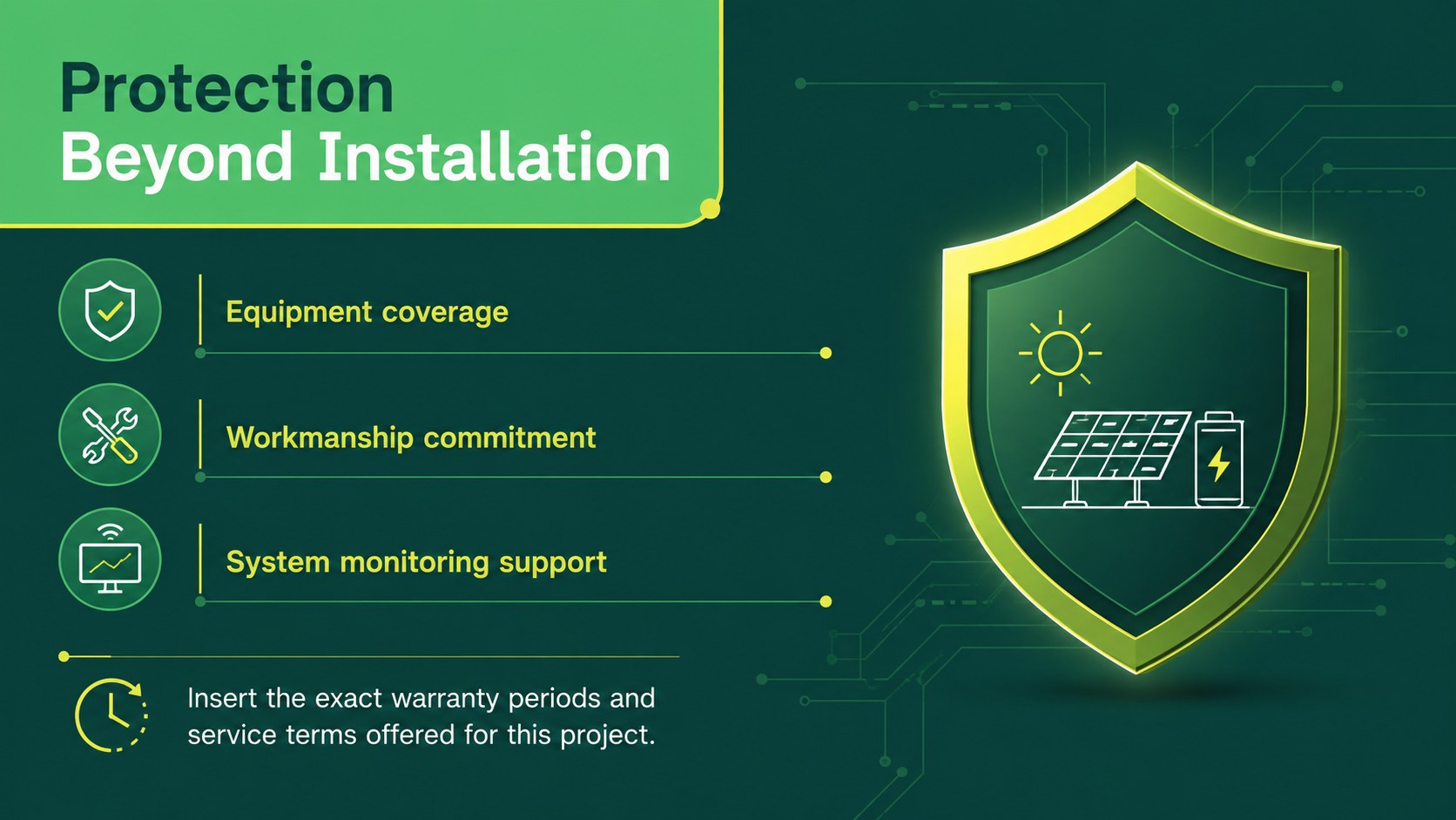 Modelo de apresentação Proposta Solar Residencial, slide 10