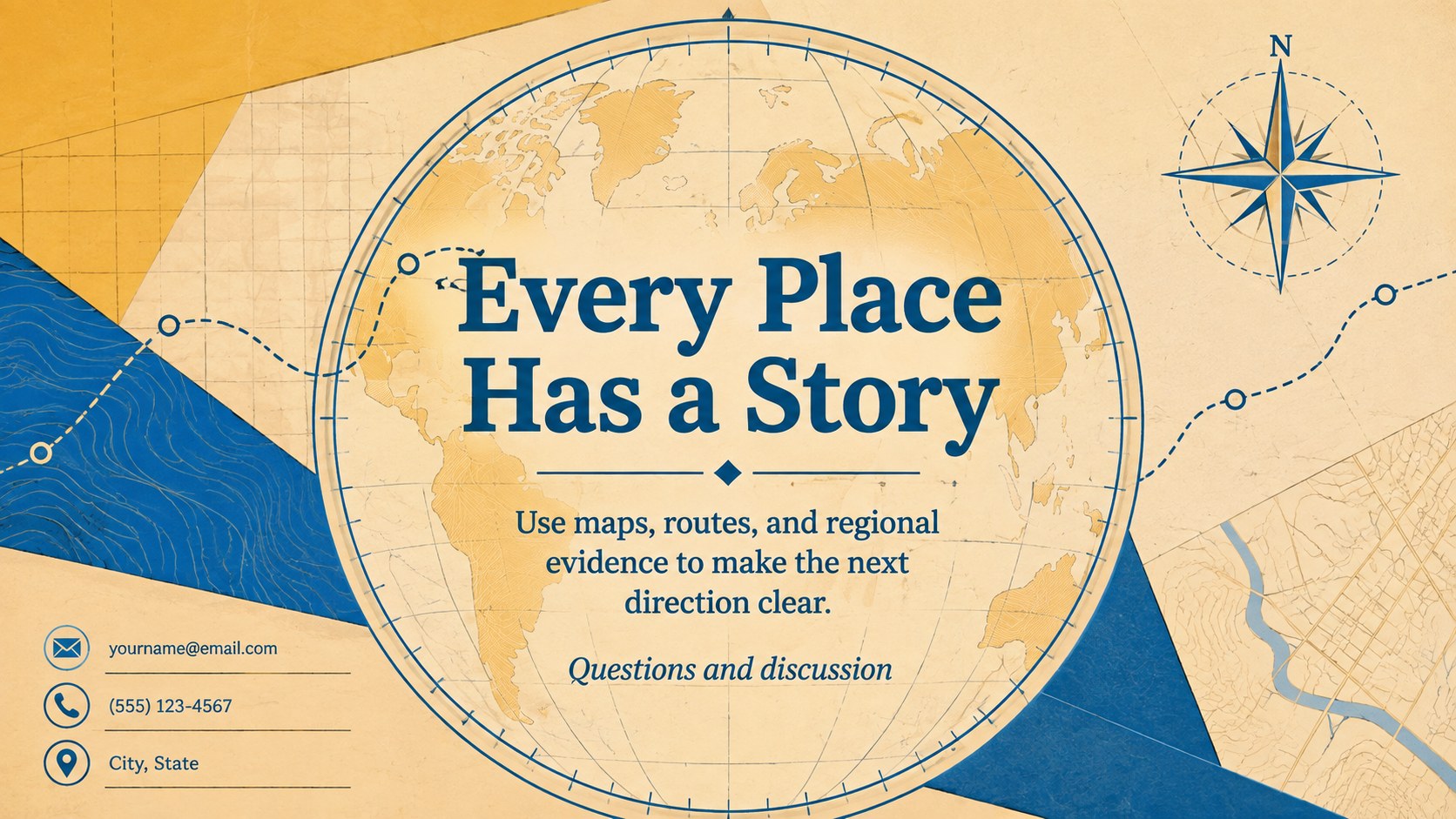 Retro Cartography Presentation Theme presentation template, slide 15