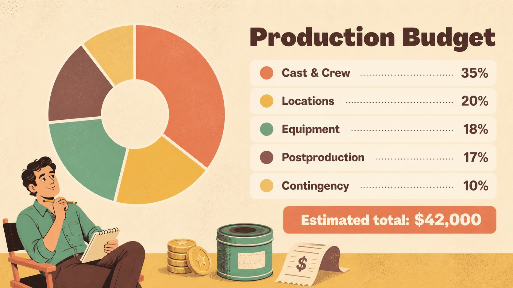 Retro Cinema Storyboard Slides presentation template, slide 13
