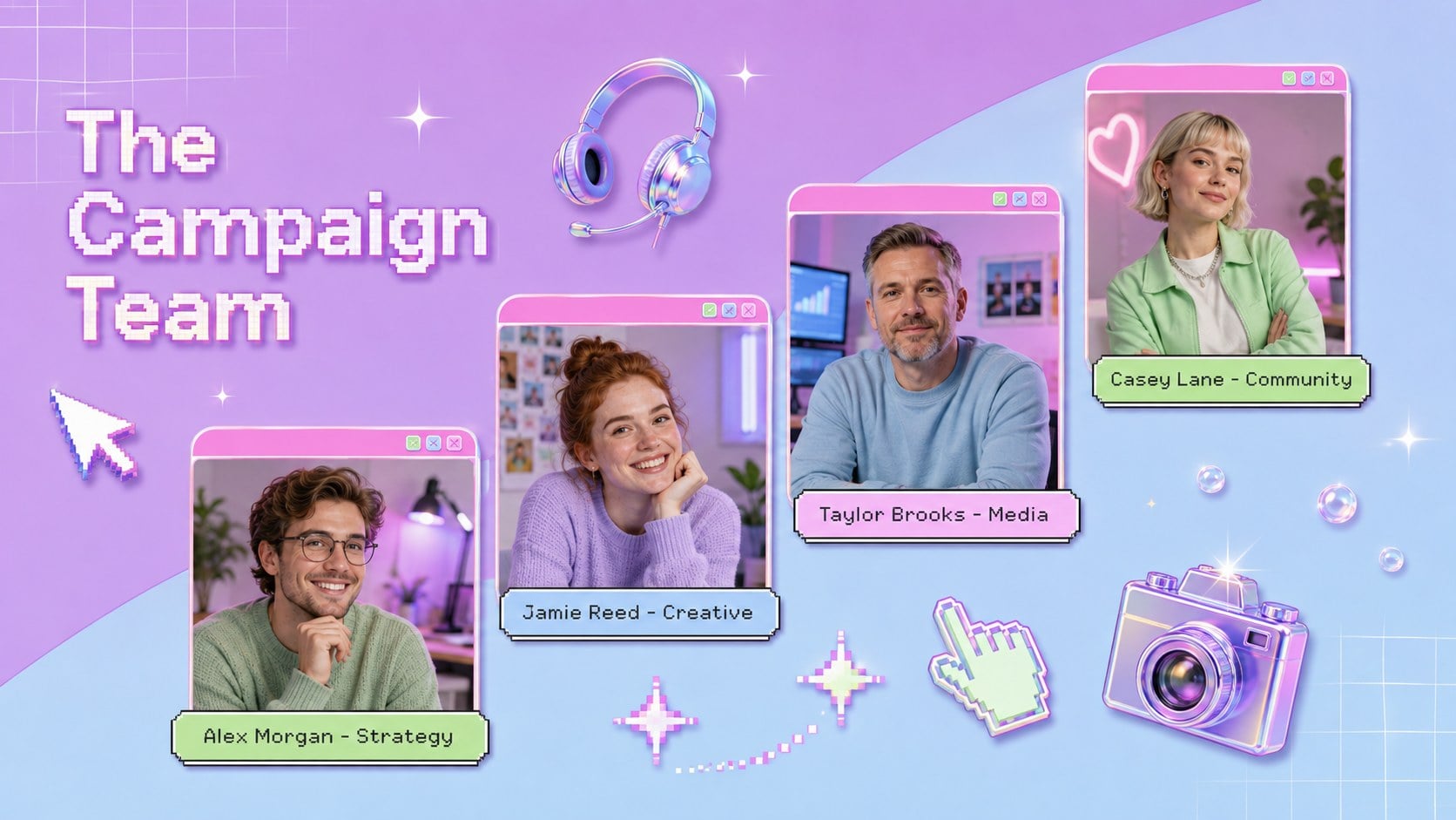 Retro-Futurist Campaign Pitch Deck presentation template, slide 12