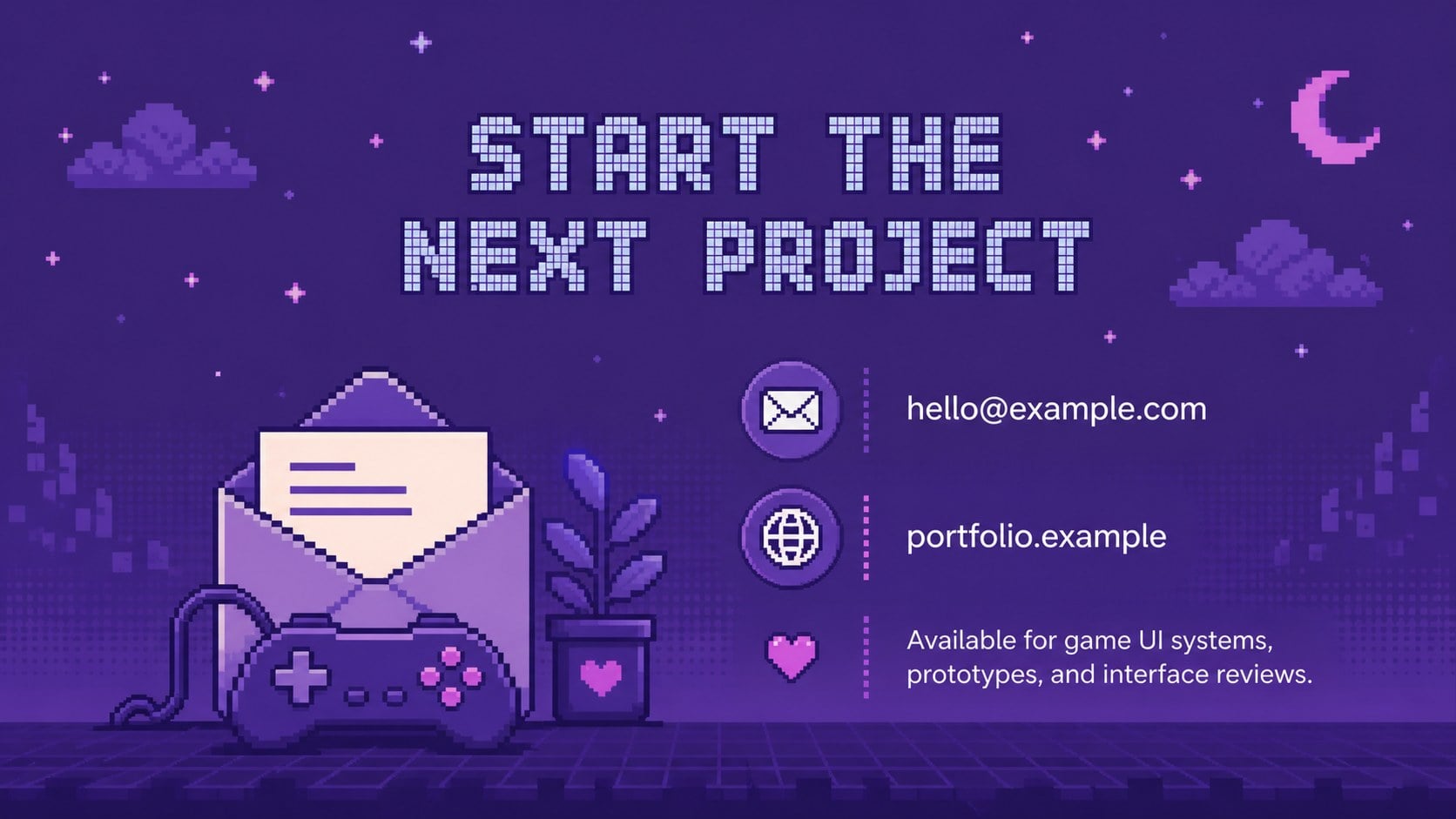 Retro Game UI Portfolio Deck presentation template, slide 12