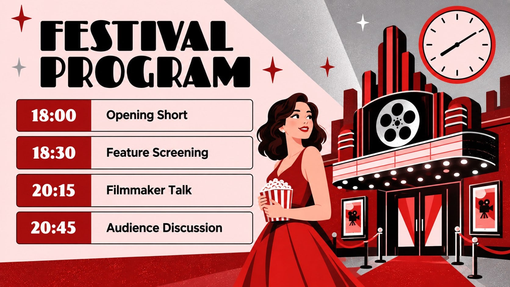 Retro Movie Storytelling Deck presentation template, slide 13