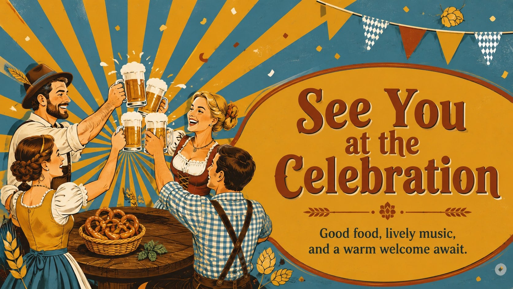Modelo de apresentação Campanha Retrô para Oktoberfest, slide 15