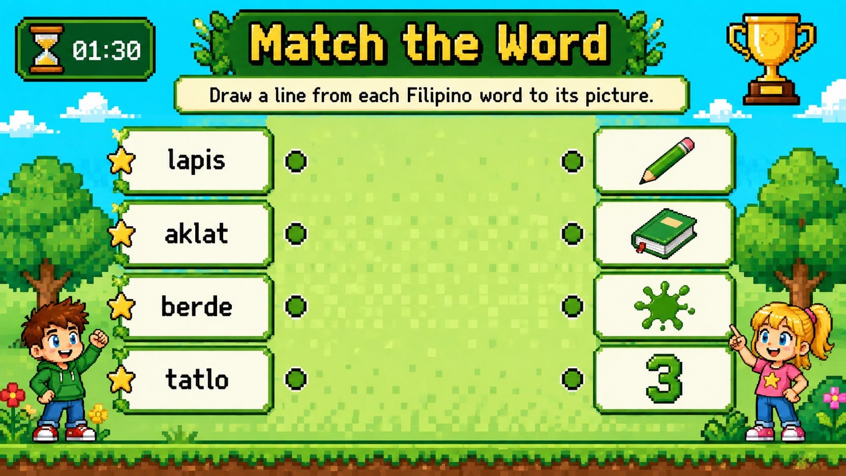 Retro Pixel Filipino Language Adventure presentation template, slide 10