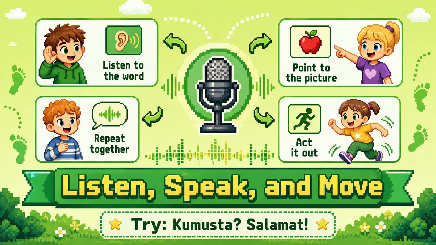 Retro Pixel Filipino Language Adventure presentation template, slide 11