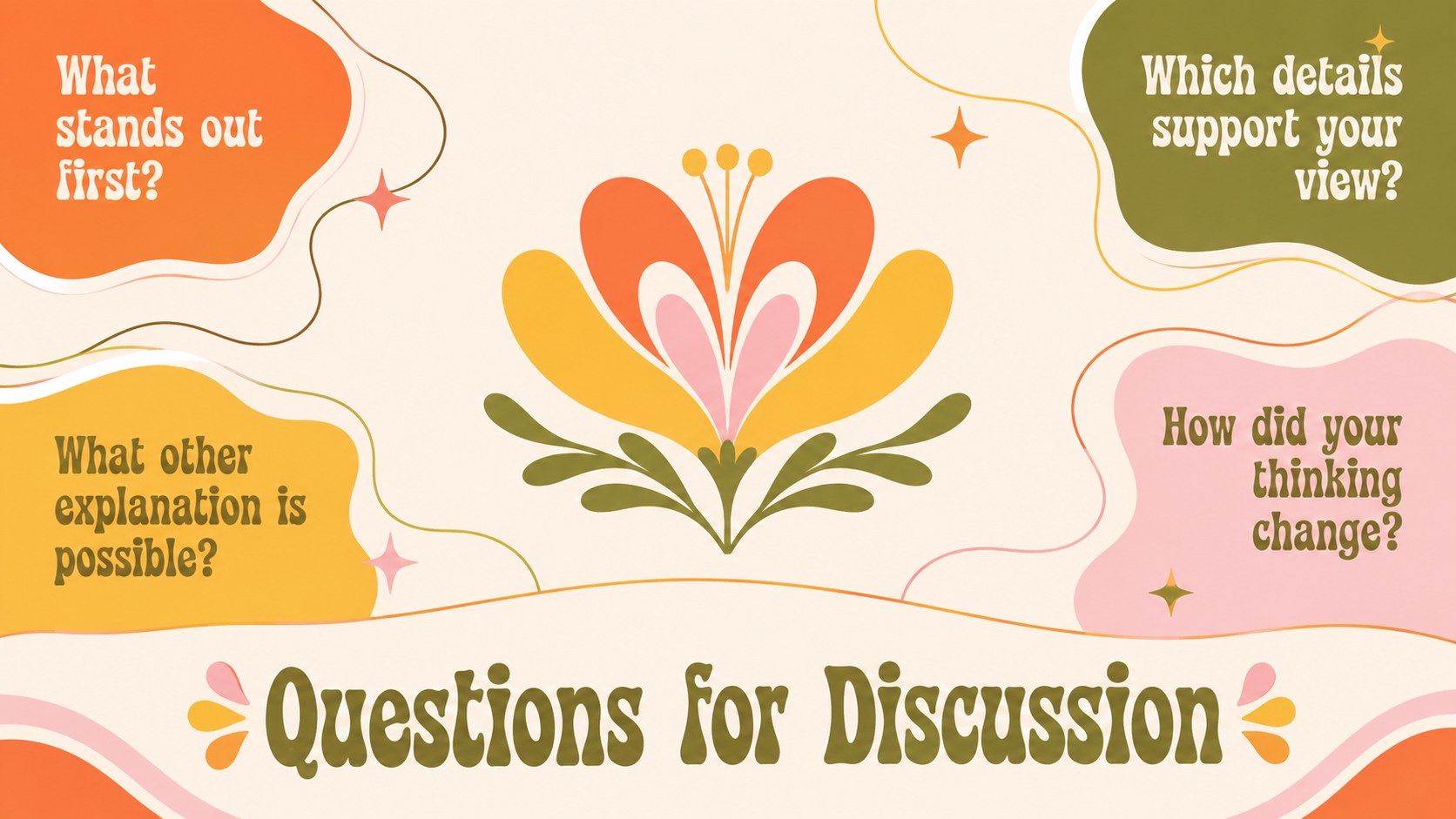 Retro Psychedelic Classroom Theme presentation template, slide 11
