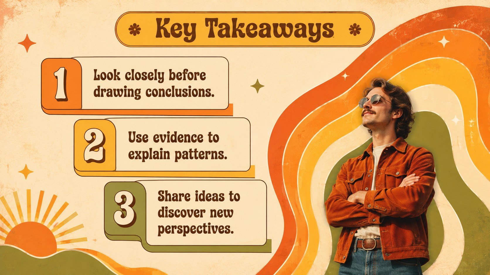 Retro Psychedelic Classroom Theme presentation template, slide 12
