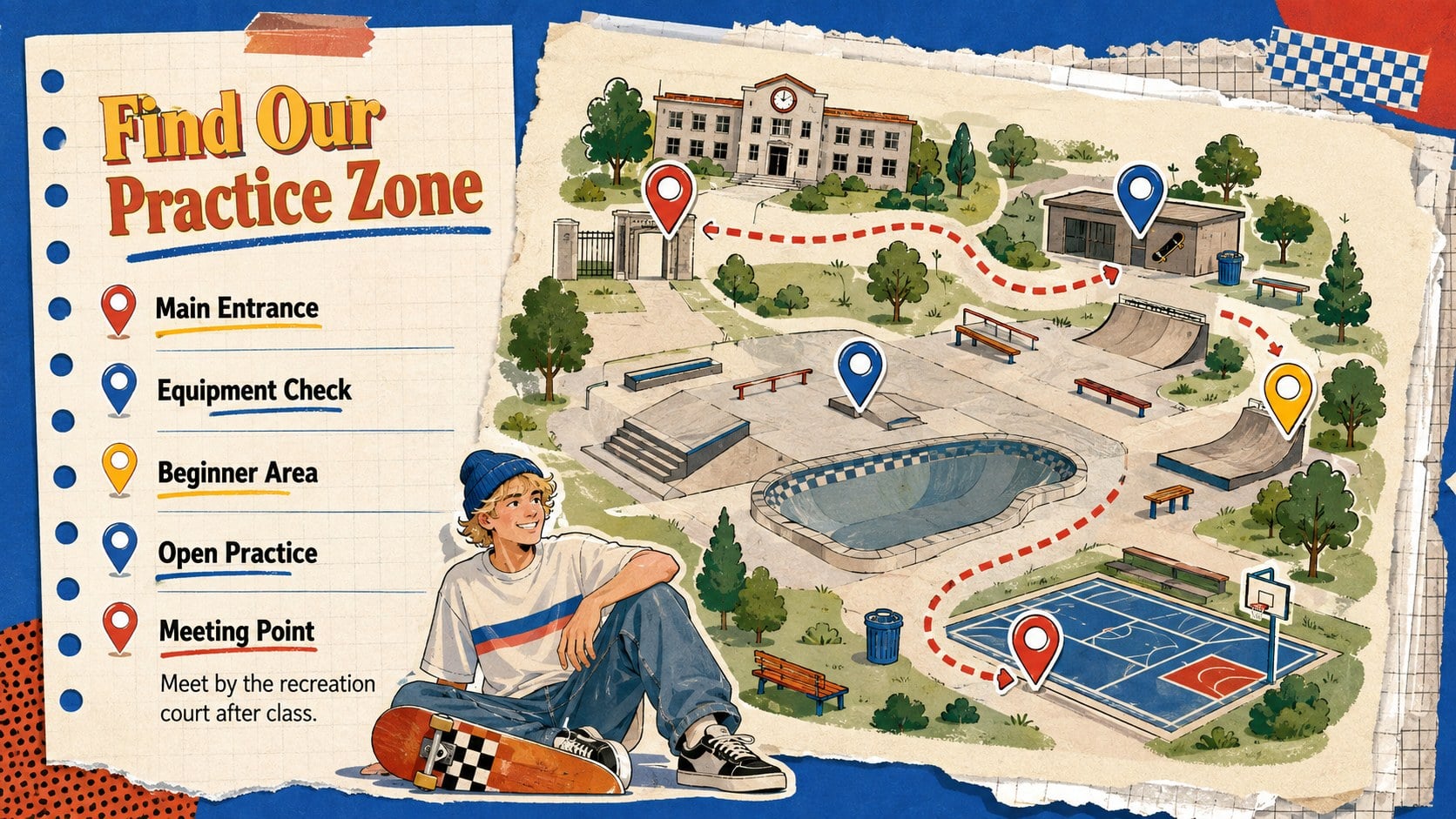 Retro School Skateboarding Presentation Kit presentation template, slide 10