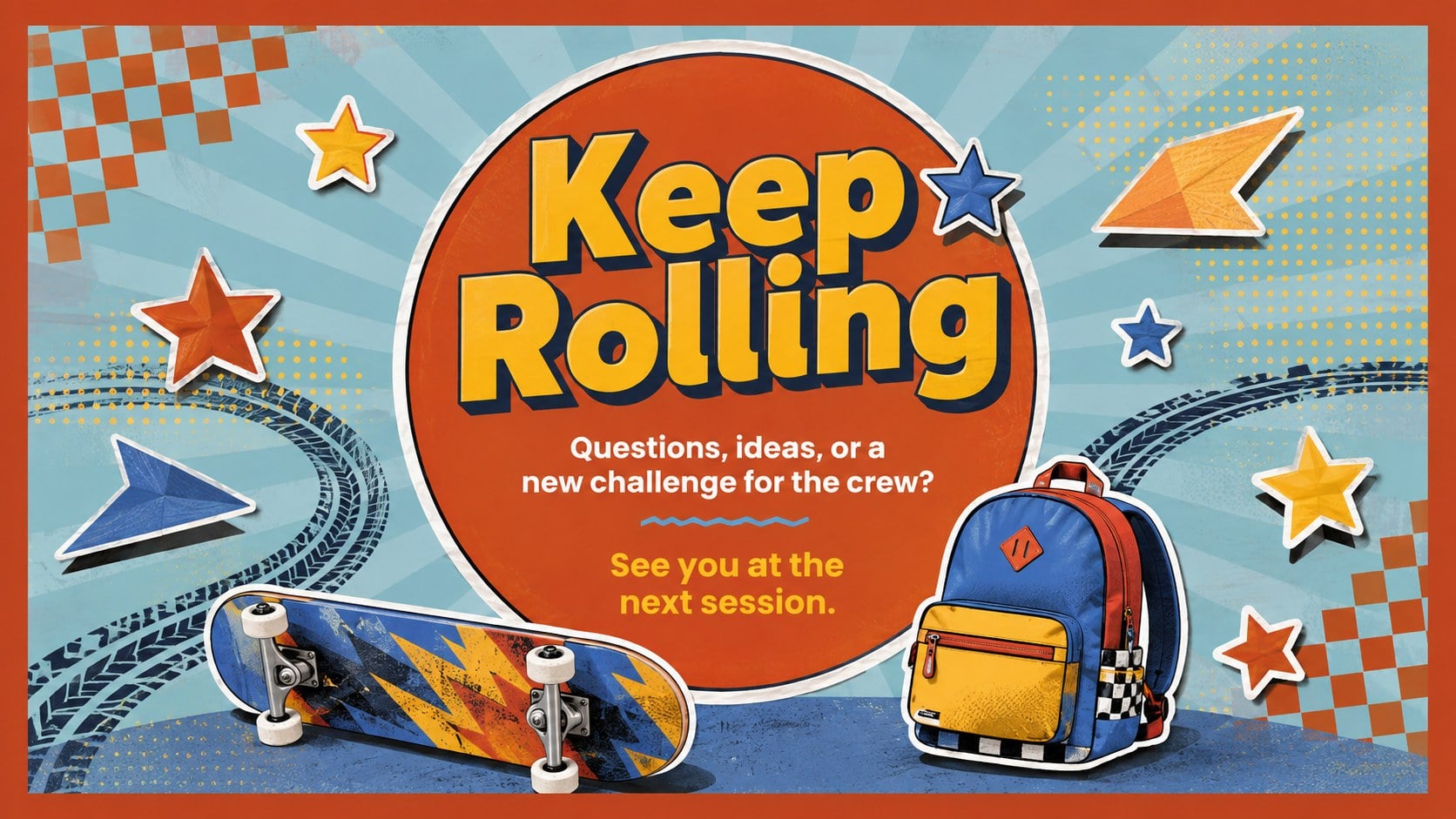 Retro School Skateboarding Presentation Kit presentation template, slide 15