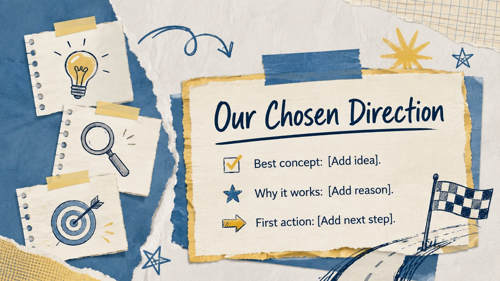 Retro Scrapbook Idea Mapping Deck presentation template, slide 12