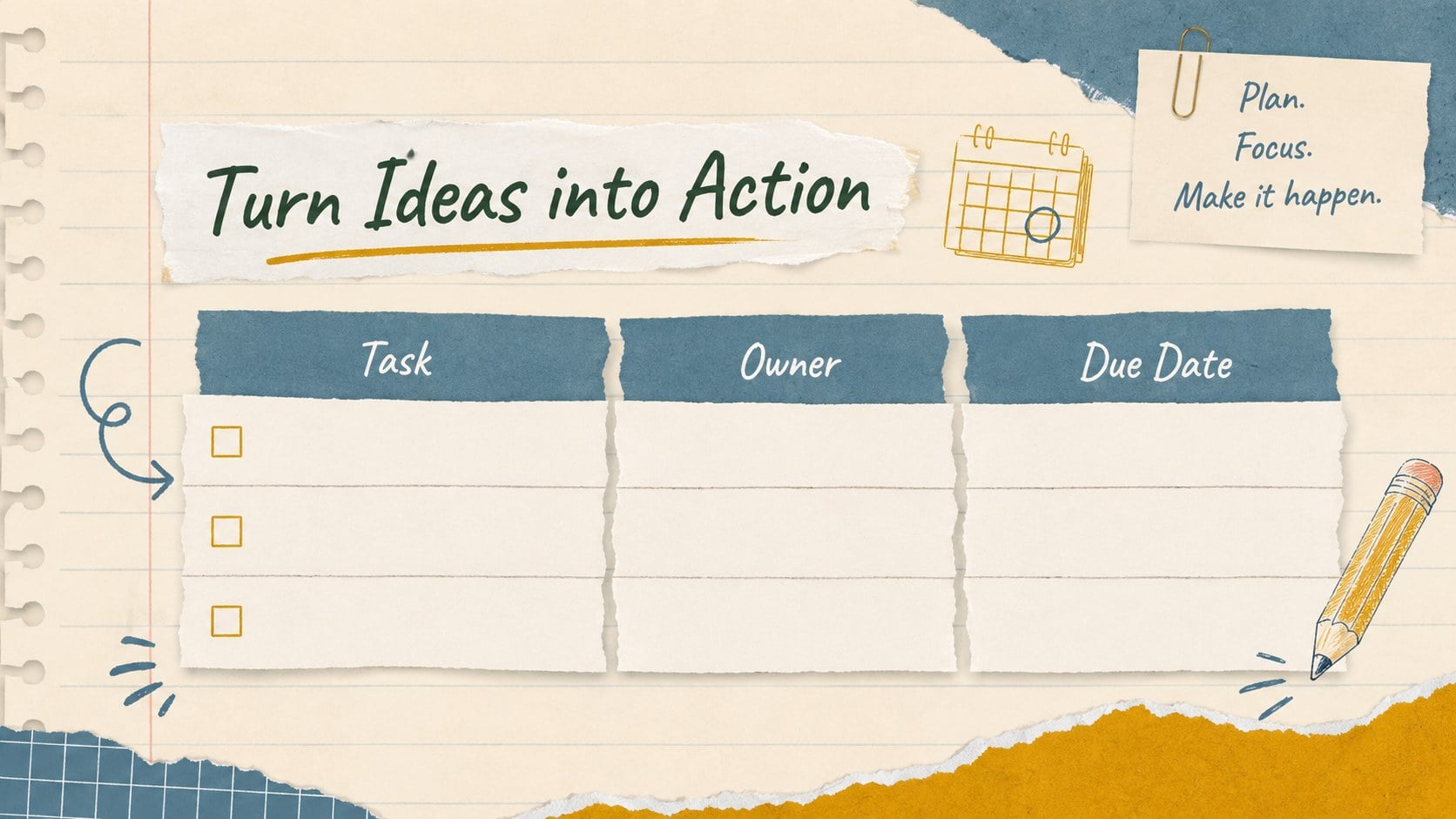 Retro Scrapbook Idea Mapping Deck presentation template, slide 14