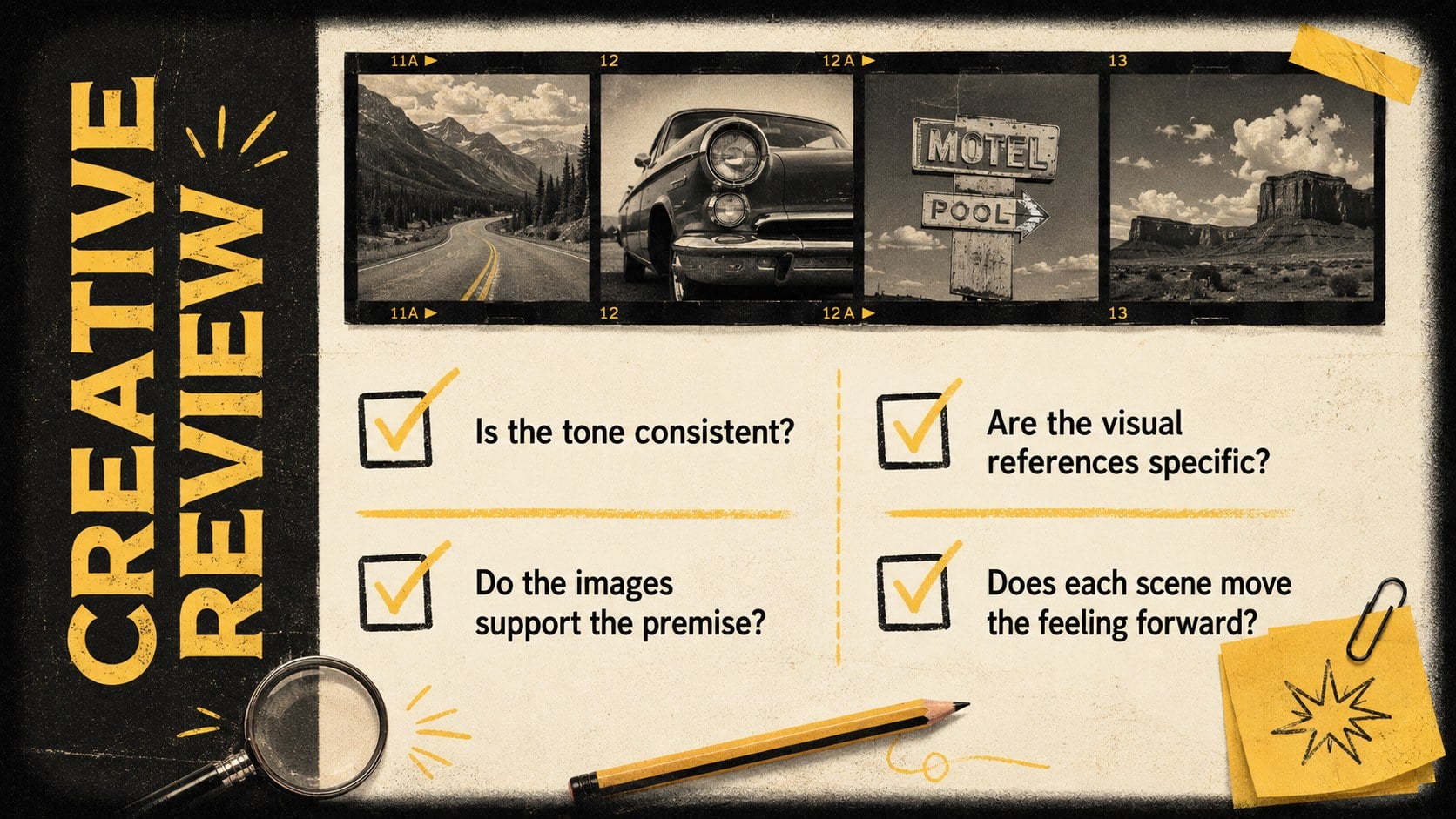 Retro Screen Storyboard Moodboard Deck presentation template, slide 14