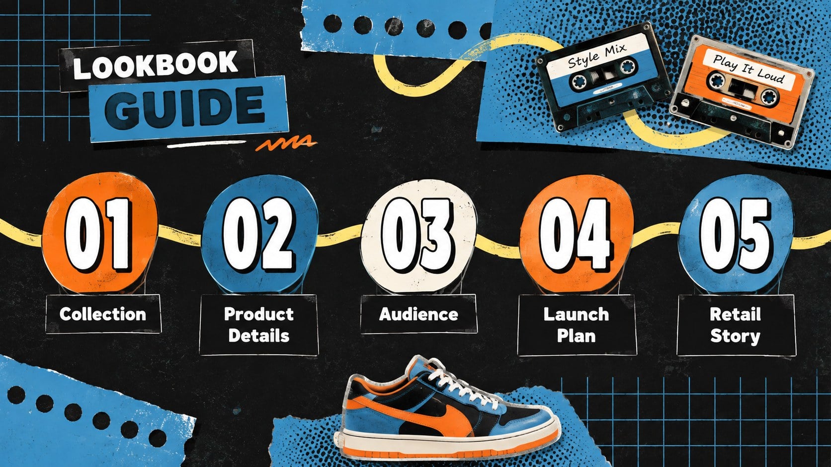 Retro Sneaker Lookbook Presentation presentation template, slide 13
