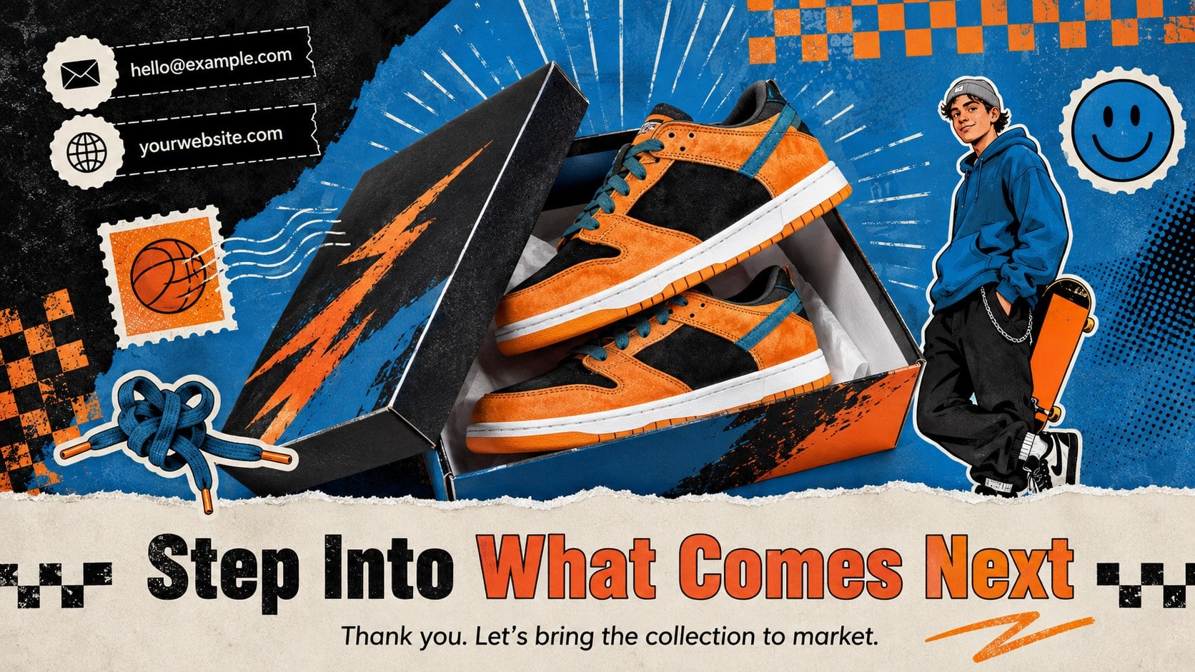 Retro Sneaker Lookbook Presentation presentation template, slide 15