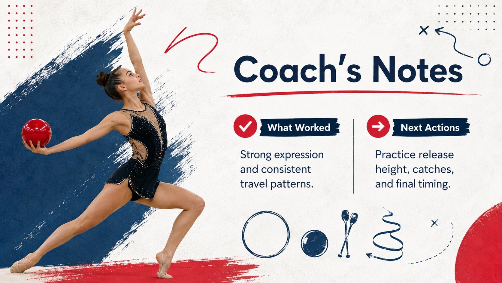 Rhythmic Gymnastics Coaching Deck presentation template, slide 13
