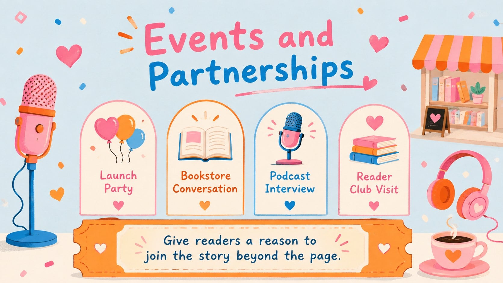 Romance Book Launch Campaign Deck presentation template, slide 11