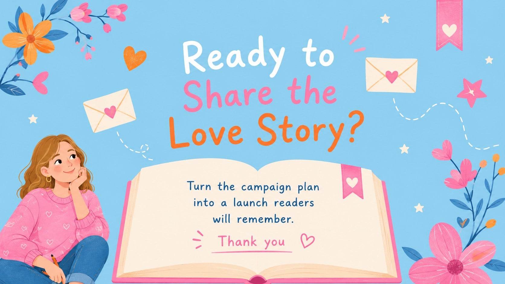 Romance Book Launch Campaign Deck presentation template, slide 15