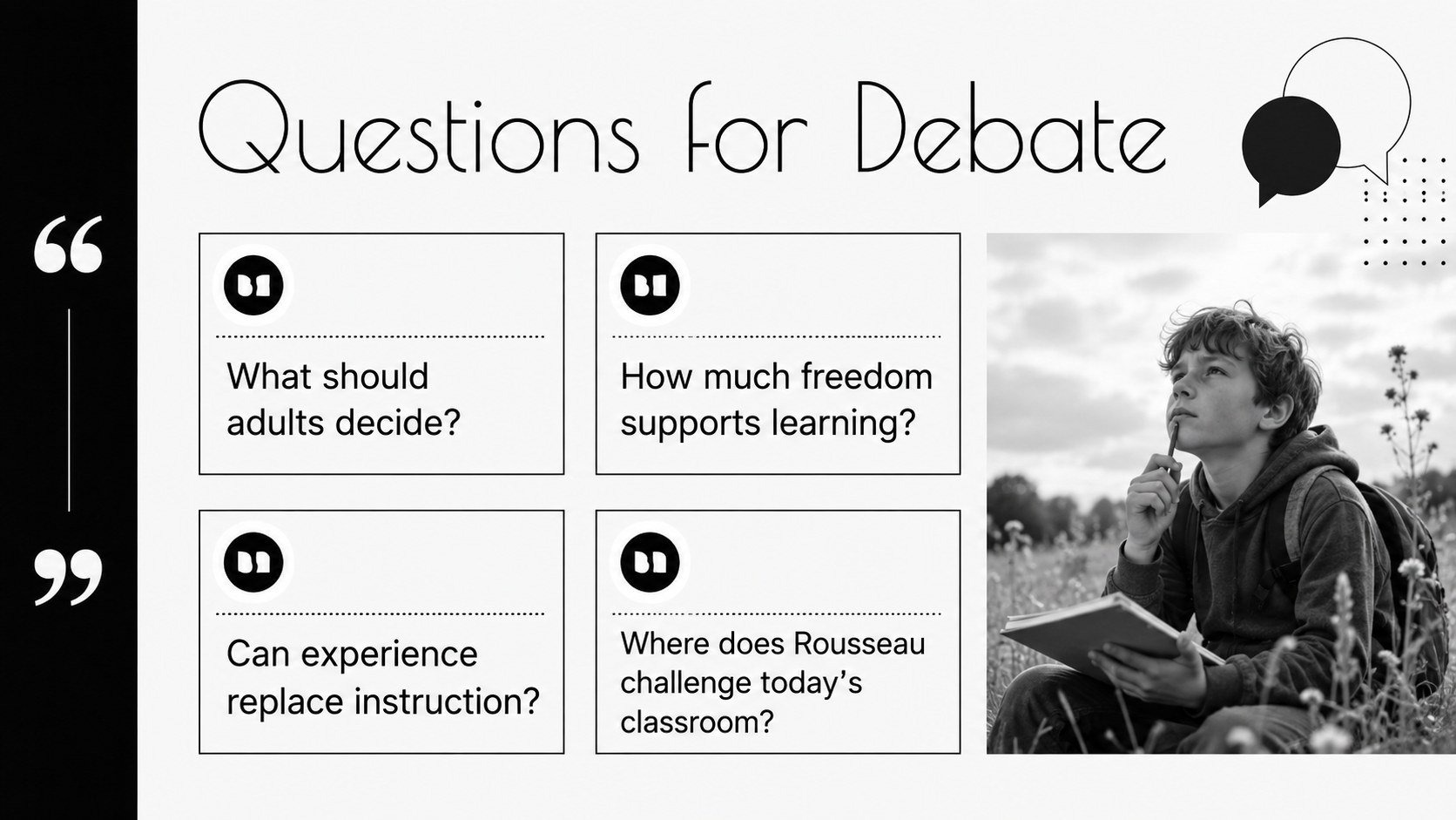 Modelo de apresentação Teoria Educacional de Rousseau, slide 11