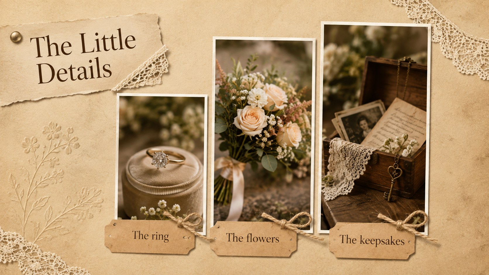 Rustic Engagement Memory Scrapbook Deck presentation template, slide 10