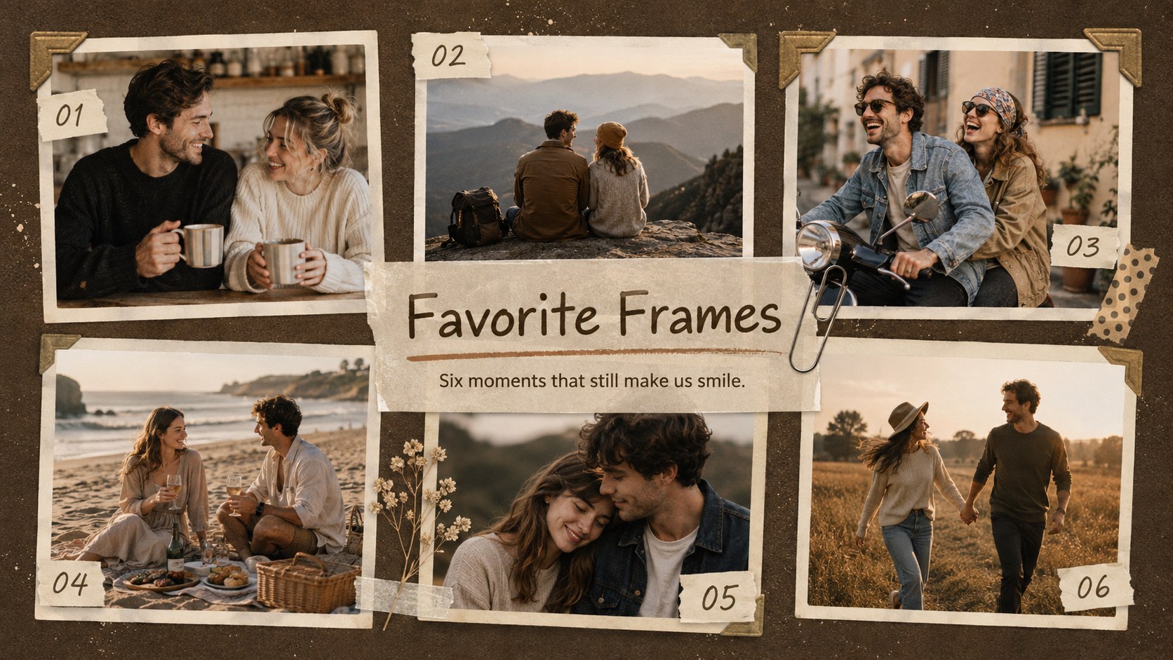 Rustic Engagement Memory Scrapbook Deck presentation template, slide 14