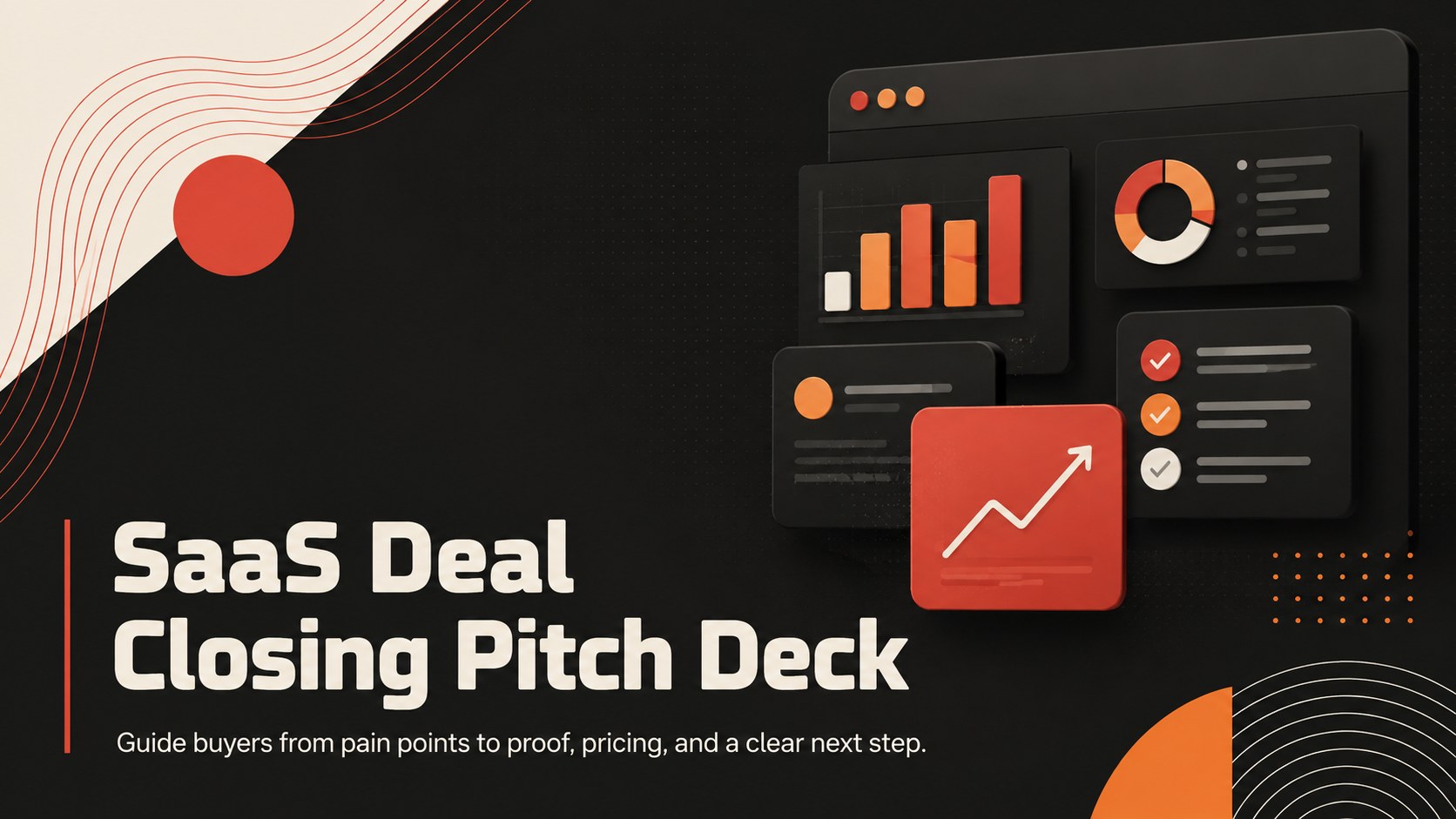 SaaS Deal Closing Pitch Deck presentation template, slide 1