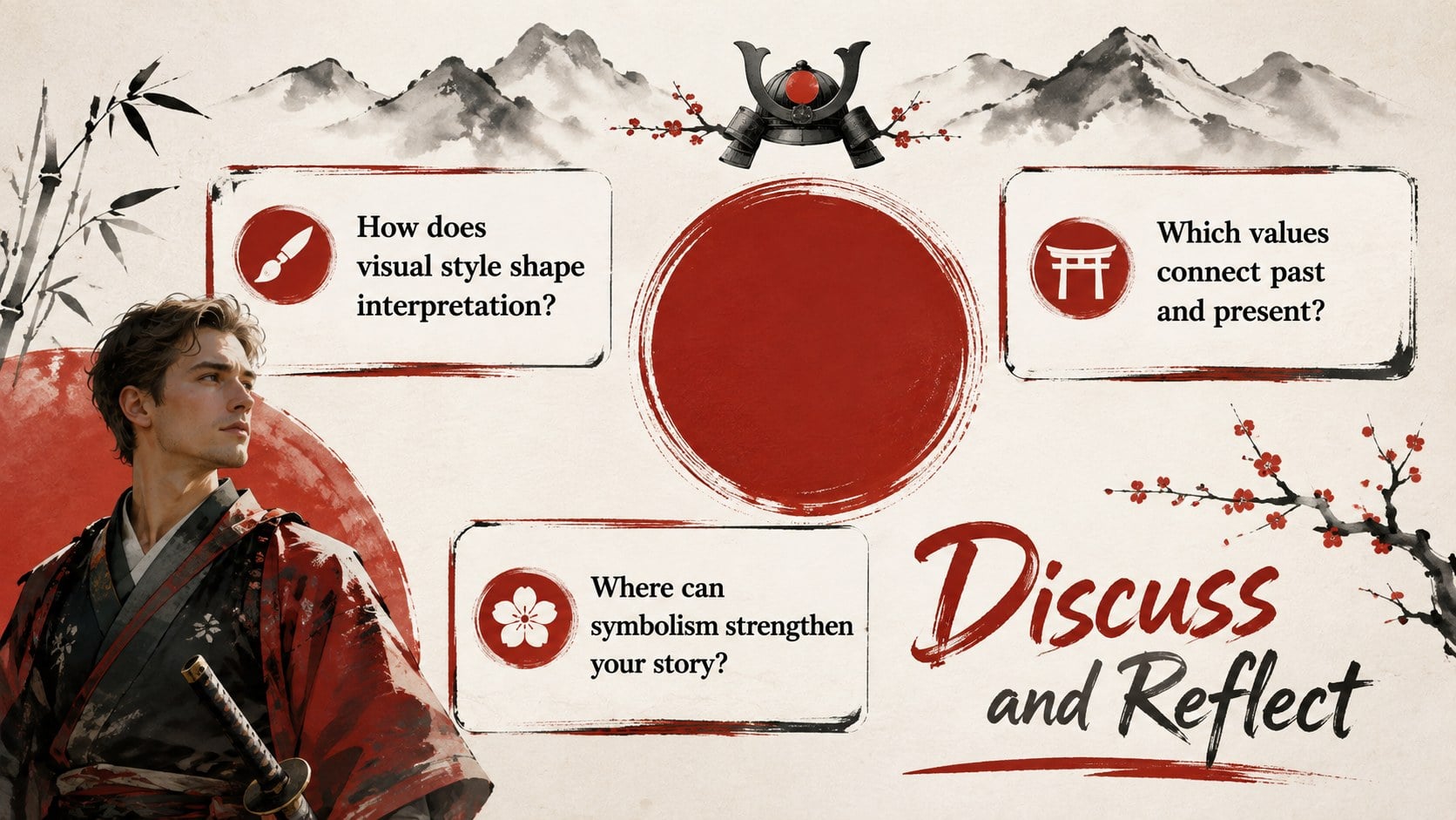 Modelo de apresentação Tema Samurai Anime, slide 12