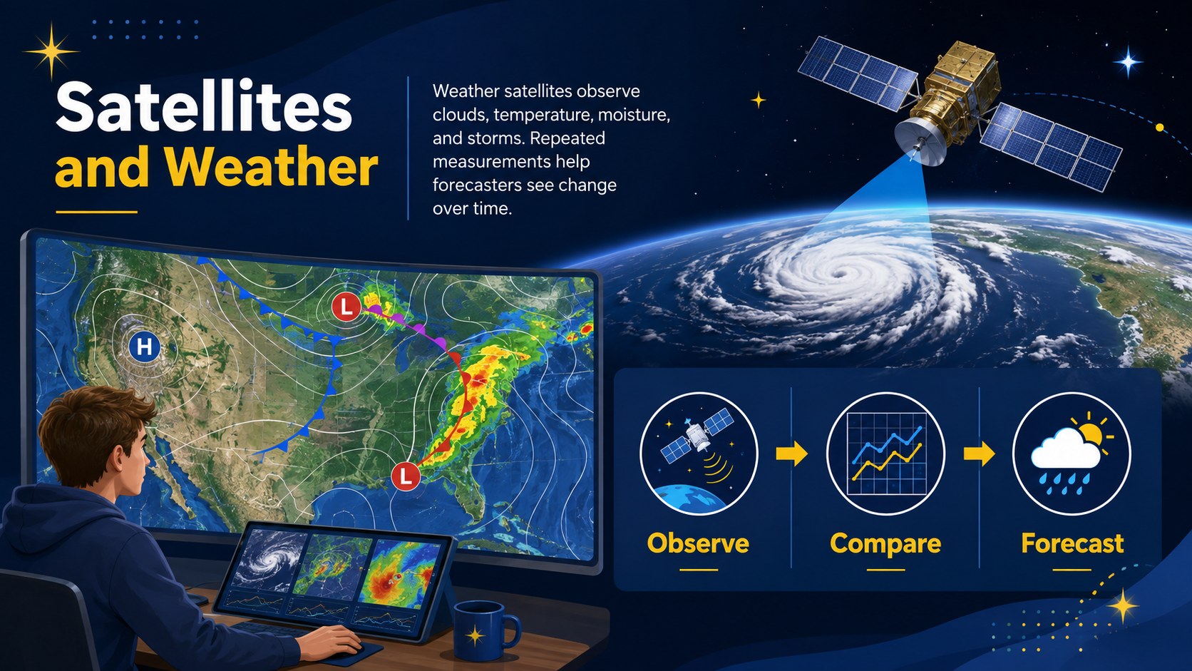 Modelo de apresentação Aula sobre Satélites, slide 11